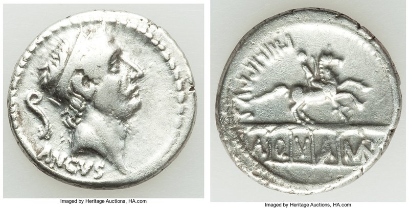 L. Marcius Philippus (57/6 BC). AR denarius (18mm, 3.89 gm, 8h). VF. Rome. ANCVS...