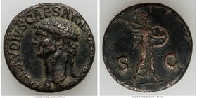 Claudius I (AD 41-54). AE as (26mm, 11.34 gm, 6h). XF, edge dig. Rome, ca. AD 41-50. TI CLAVDIVS CAESAR AVG P M TR P IMP, bare head of Claudius I left...