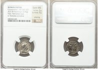Constantine I the Great (AD 307-337). AE3 or BI nummus (18mm, 3.05 gm, 12h). NGC Gem MS 5/5 - 5/5, Silvering. Trier, 2nd officina, AD 319. IMP CONSTAN...
