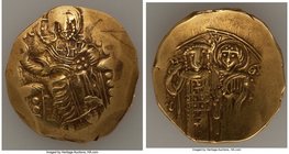 EMPIRE OF NICAEA. John III Ducas-Vatatzes (AD 1221/2-1254), AV hyperpyron (23mm, 4.21 gm, 6h). VF, scratches. Magnesia, ca. AD 1232. Christ seated fac...