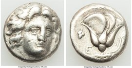 ANCIENT LOTS. Greek. Carian Islands. Rhodes. Ca. 300-250 BC. Lot of two (2) AR denominations. About VF. Includes: Ca. 300-250 BC. AR drachm // Ca. 300...