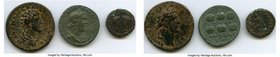 ANCIENT LOTS. Roman Provincial (AD 81-260). Lot of three (3) AE. VF. Includes: Roman provincial bronzes of: Domitian (AD 81-96) // Antoninus Pius (AD ...