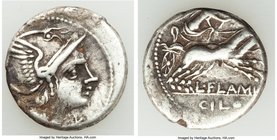 ANCIENT LOTS. Roman Republic. Ca. 109-82 BC. Lot of three (3) AR denarii. About VF. Includes: Pub. Crepusius (82 BC), Horseman charging right // L. Fl...