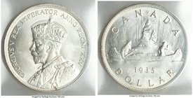 George V Dollar 1935 MS65 ICCS, Royal Canadian mint, KM30 White untoned surfaces. 

HID09801242017