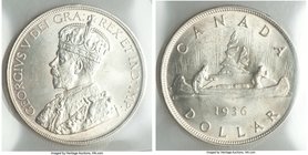 George V 1936 Dollar MS65 ICCS, Royal Canadian Mint, KM31. Lustrous fields, untoned. 

HID09801242017