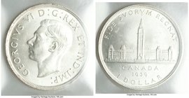 George VI 1939 Dollar MS65 ICCS, Royal Canadian Mint, KM38. Lustrous untoned Royal Visit issue. 

HID09801242017