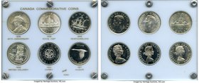 6-Piece Lot of Uncertified Commemorative Dollars, 1) George V Dollar 1935 - UNC, KM30. Silver Jubilee 2) George VI Dollar 1939 - UNC, KM38. Royal Visi...
