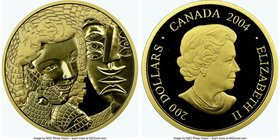 Elizabeth II gold Proof 200 Dollars 2004 PR70 Ultra Cameo NGC, Royal Canadian Mint, KM516. Mintage: 3,917. AGW 0.4715 oz. 

HID09801242017