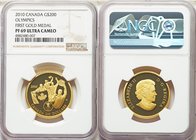 Elizabeth II gold Proof 200 Dollars 2010 PR69 Ultra Cameo NGC, Royal Canadian Mint, KM1060. Olympic athletes commemorative. AGW 0.4715 oz. 

HID098012...