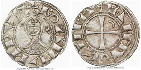 Principality of Antioch. 3-Piece Lot of Certified Bohemond Era "Helmet" Deniers, 1) Bohemond III Denier ND (1163-1201) - AU Details (Cleaned). 0.96gm ...