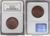Louis XVI Sol 1782-R MS66 Red and Brown NGC, Orleans mint, KM578.14. Misattributed on holder as 1/2 Sol of which none of this date were struck at the ...