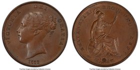 Victoria Penny 1858 MS64 Brown PCGS, KM739, S-3948. Chocolate brown well struck. 

HID09801242017