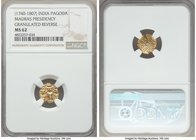 British India. Madras Presidency gold Pagoda ND (1740-1807) MS62 NGC, Fort St. George mint, KM304, Fr-1575. 

HID09801242017