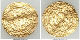 Fatimid. al-Mu'izz (AH 341-365 / AD 953-975) gold Dinar AH 364 (AD 974/5) VF, Misr mint, A-697.1. 21.0mm. 4.03gm. 

HID09801242017