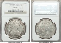 Charles III 8 Reales 1779 Mo-FF AU53 NGC, Mexico City mint, KM106.2. Some reflectivity in recessed areas, light taupe toning. 

HID09801242017