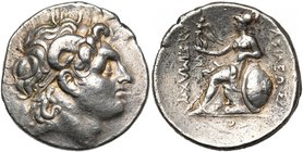 ROYAUME DE THRACE, Lysimaque (306-281), AR tétradrachme, 297-282 av. J.-C., Lampsaque. D/ T. diad. d''Alexandre le Grand à d., portant la corne d''Amm...