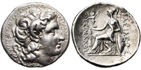 ROYAUME DE THRACE, Lysimaque (306-281), AR drachme, Ephèse. D/ T. diad. d''Alexandre le Grand à d., portant la cornes d''Ammon. R/ ΒΑΣΙΛΕΩΣ∕ ΛYΣIMAXOY...