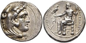 ROYAUME DE MACEDOINE, Alexandre III le Grand (336-323), AR tétradrachme, 327-323 av. J.-C., Tarse. D/ T. d''Héraclès à d., coiffé de la dépouille de l...