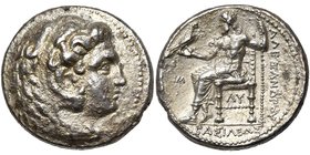 ROYAUME DE MACEDOINE, Alexandre III le Grand (336-323), AR tétradrachme, 323-317 av. J.-C., Babylone. D/ T. d''Héraclès à d., coiffé de la dépouille d...