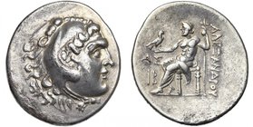 PAMPHYLIE, ASPENDOS, AR tétradrachme, 201-200 av. J.-C. Au nom d''Alexandre III. D/ T. d''Héraclès à d., coiffé de la dépouille de lion. R/ AΛΕΞΑΝΔPOY...