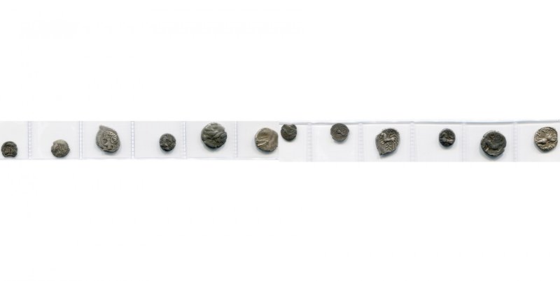 GAULE CELTIQUE, lot de 6 p.: Andecavi, obole au type de La Chaloire (2), t. de f...