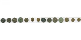lot de 7 antoniniens: Salonina, R/ Junon Victrix; Claude II, R/ Aequitas; Aurélien, R/ Fides couronnée par Sol; Carinus, R/ Fides entre deux étendards...