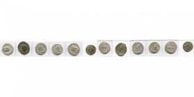 POSTUME (259-268), lot de 6 p.: antoniniens (5), R/ L''empereur ten. une lance et un globe (COS II), Hercule Pacifer, Moneta (2), Providentia; Constan...
