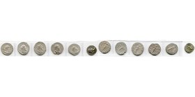 POSTUME (259-268), lot de 6 p.: antoniniens (5), R/ Felicitas, Hercule Pacifer, Moneta (2), Providentia; Caracalla, denier, 198, R/ Spes.

Beau à Tr...