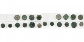 lot de 10 p., dont: antoniniens de Philippe Ier, Aurélien, Maximien Hercule; folles de Constantin Ier Auguste, Constantin Ier divinisé, Constance II C...