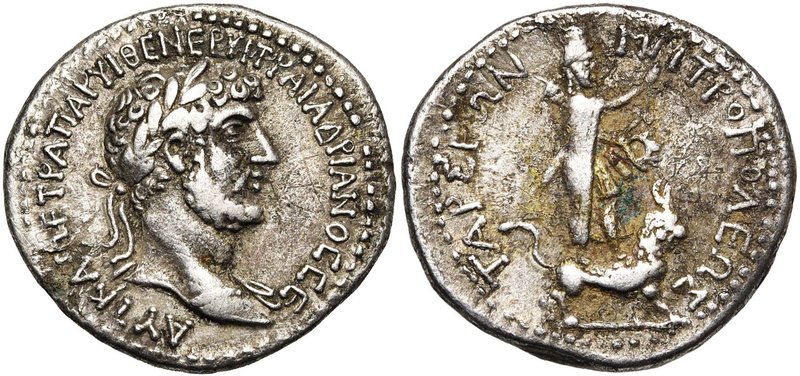 CILICIE, TARSE, Hadrien (117-138), tétradrachme. D/ AYT KAI ΘE TPA ΠAP YI ΘE NEP...