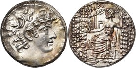 SYRIE, ANTIOCHE, sous administration romaine, Aulus Gabinius, tétradrachme, 57-55 av. J.-C. Frappe posthume au nom de Philippe Philadelphe. D/ T. diad...