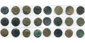 EGYPTE, ALEXANDRIE, Trajan (98-117), lot de 12 drachmes: an 12, R/ L''empereur dans un quadrige; an 13, R/ Arc de triomphe, Harpocrate de Canope; an 1...