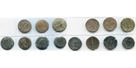 EGYPTE, ALEXANDRIE, lot de 7 drachmes: Trajan, an 19, R/ Elpis; date illisible, R/ Harpocrate de Mendès et bélier, Tyché-Némésis; Antonin le Pieux, an...