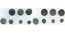 EGYPTE, ALEXANDRIE, lot de 4 drachmes et 3 tétradrachmes: Marc Aurèle César, drachme, an 12, R/ Sérapis trônant dans un temple (2); an 14, R/ Griffon;...