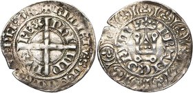 FRANCE, Royaume, Philippe VI de Valois (1328-1350), AR gros à la couronne, 1e émission (janvier 1337). D/ Croix coupant la lég. intérieure: PHI-LIP-PV...