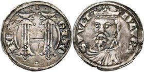 ITALIE, LUCQUES, République (1209-1316), AR grossone (grosso da 2 soldi), 1270-1316. Au nom d''Otton IV. D/ + OTTO REX Monogramme orné d''Otton. R/ S·...