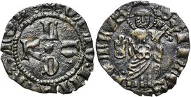 ITALIE, LUCQUES, République (1369-1799), Billon albulo (quattrino), à partir de 1450. Au nom d''Otton IV. D/ + OTTO IMPERATOR Les lettres L-V-C-A disp...