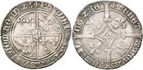 NEDERLAND, HOLLAND, Philips de Goede, graaf (1433-1467), AR dubbele groot vierlander, z.j. (1434-1440, 1454-1455, 1466-1467), Dordrecht en Den Haag. V...