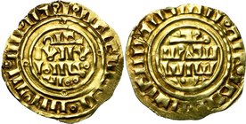 COMTE DE TRIPOLI, AV besant, 1e moitié du 13e s. Imitation du dinar fatimide d''al-Mustansir. 3e phase. D/ Inscription stylisée en quatre lignes. Avec...