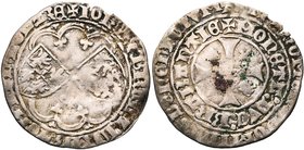 BRABANT, Duché, Jean IV (1415-1427), AR double gros drielander, 1420-1421, sans nom d''atelier (Bruxelles). Au titre de comte de Hainaut, de Hollande ...