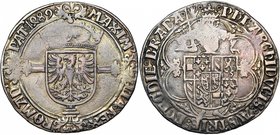 BRABANT, Duché, Philippe le Beau (1482-1506), AR quatre patards, 1489, Anvers. Au titre de Maximilien de Habsbourg, roi des Romains. D/ lis MAXIM''-LI...