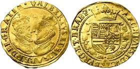 BRABANT, Duché, Albert et Isabelle (1598-1621), AV double ducat, s.d. (1600-1611), Anvers. Avec main en début de légende. D/ B. affrontés des archiduc...