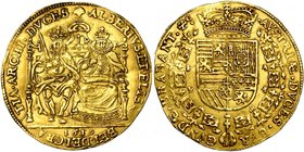 BRABANT, Duché, Albert et Isabelle (1598-1621), AV double souverain, 1619, Bruxelles. Seulement 438 p. frappées du 25 novembre 1618 au 23 octobre 1619...
