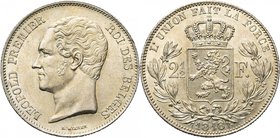 BELGIQUE, Royaume, Léopold Ier (1831-1865), AR 2 1/2 francs, 1848. Petite tête. Dupriez 382.

Superbe / Extremely Fine
