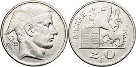 BELGIQUE, Royaume, Baudouin (1951-1993), AR 20 francs, 1955FR. Bogaert 3002. Très rare.

Beau à Très Beau / Fine - Very Fine