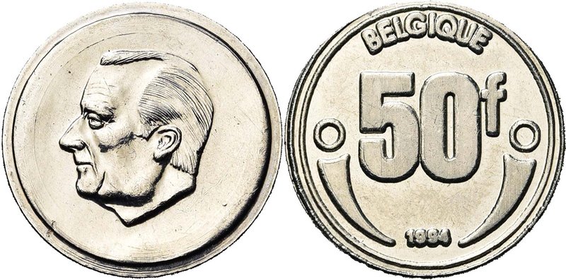 BELGIQUE, Royaume, Albert II (1993-2013), 50 francs, 1994FR. Essais unifaces en ...