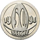BELGIQUE, Royaume, Albert II (1993-2013), 50 frank, 1994NL. Essai uniface en nickel du revers de Lannoye. Tranche cannelée. Grispen 3782. Très rare.
...