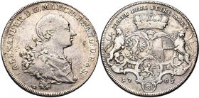 ALLEMAGNE, BRANDEBOURG-ANSBACH, Alexandre (1757-1791), AR Taler, 1765KK, Schwabach. D/ B. à d. R/ Armes tenues par deux lions. Slg. Wilmersdörffer 107...