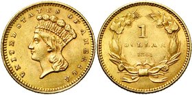 ETATS-UNIS, AV 1 dollar, 1861. Large Liberty head. Fr. 94. Petites griffes.

Très Beau à Superbe / Very Fine - Extremely Fine