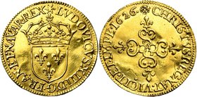 FRANCE, Royaume, Louis XIII (1610-1643), AV écu d''or au soleil, 1626A, Paris. D/ Ecu de France couronné, sous un soleil. La légende débutant à 12h. R...